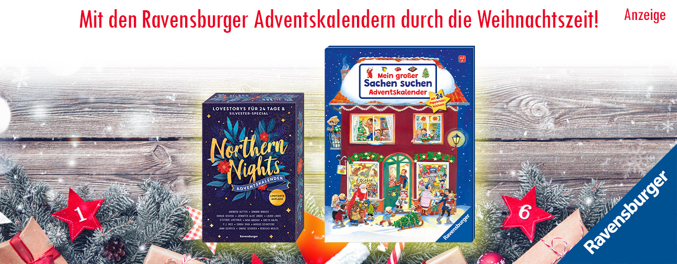 Banner: Mit den Ravensburger Adventskalendern durch die Weihnachtszeit!